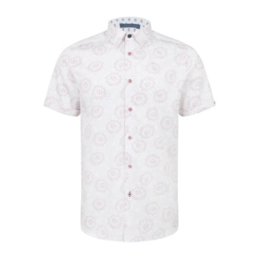Men Crispy-Ss Floral Dot Print Shirt - Pink
