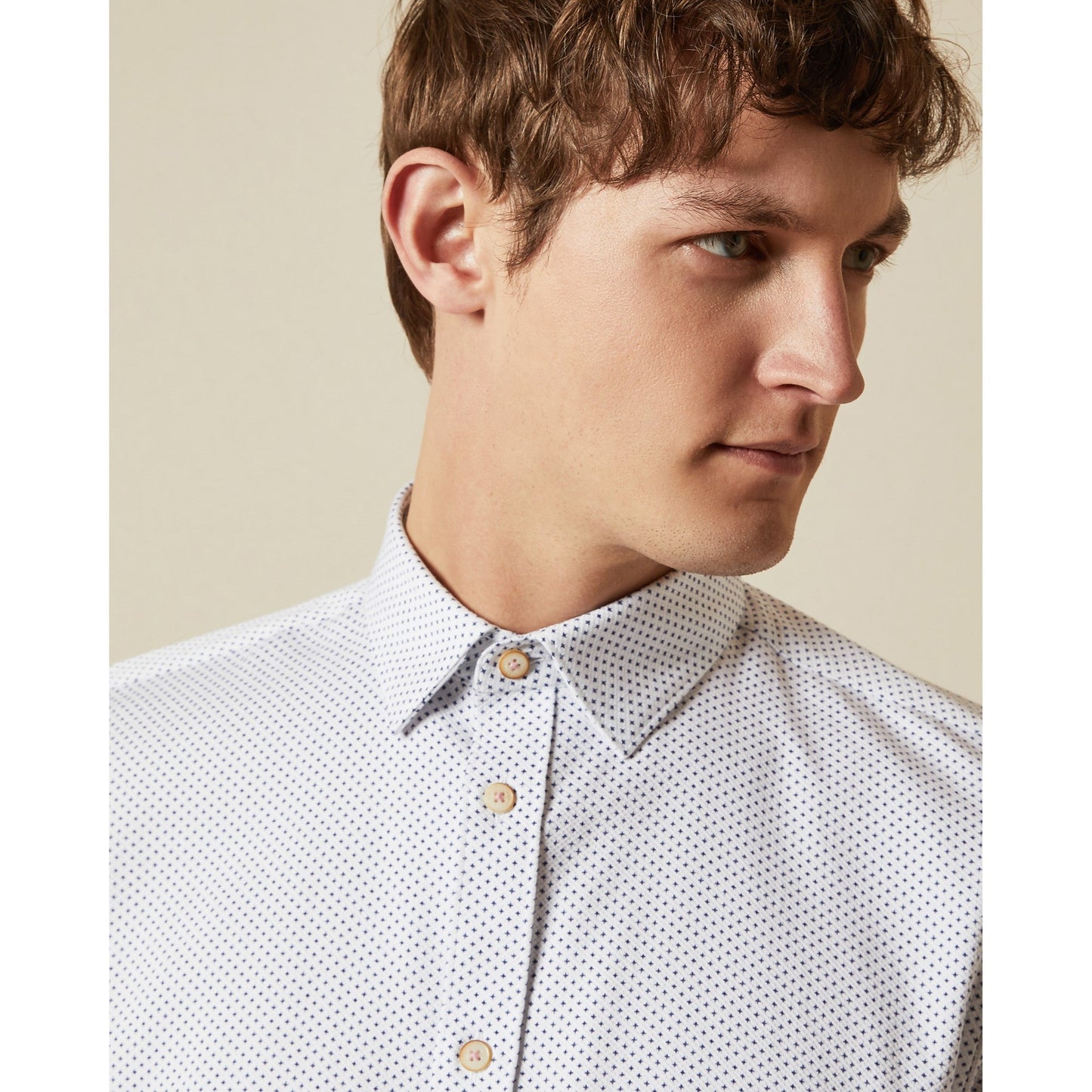 Men Winlong-Ls Textured Shirt - White