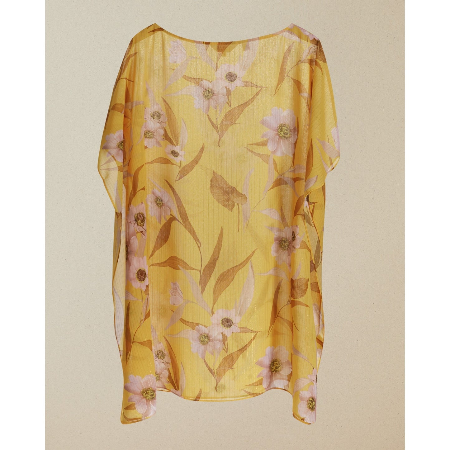 Women Neimaa-Cabana Lurex Square Cover-Up - Yellow