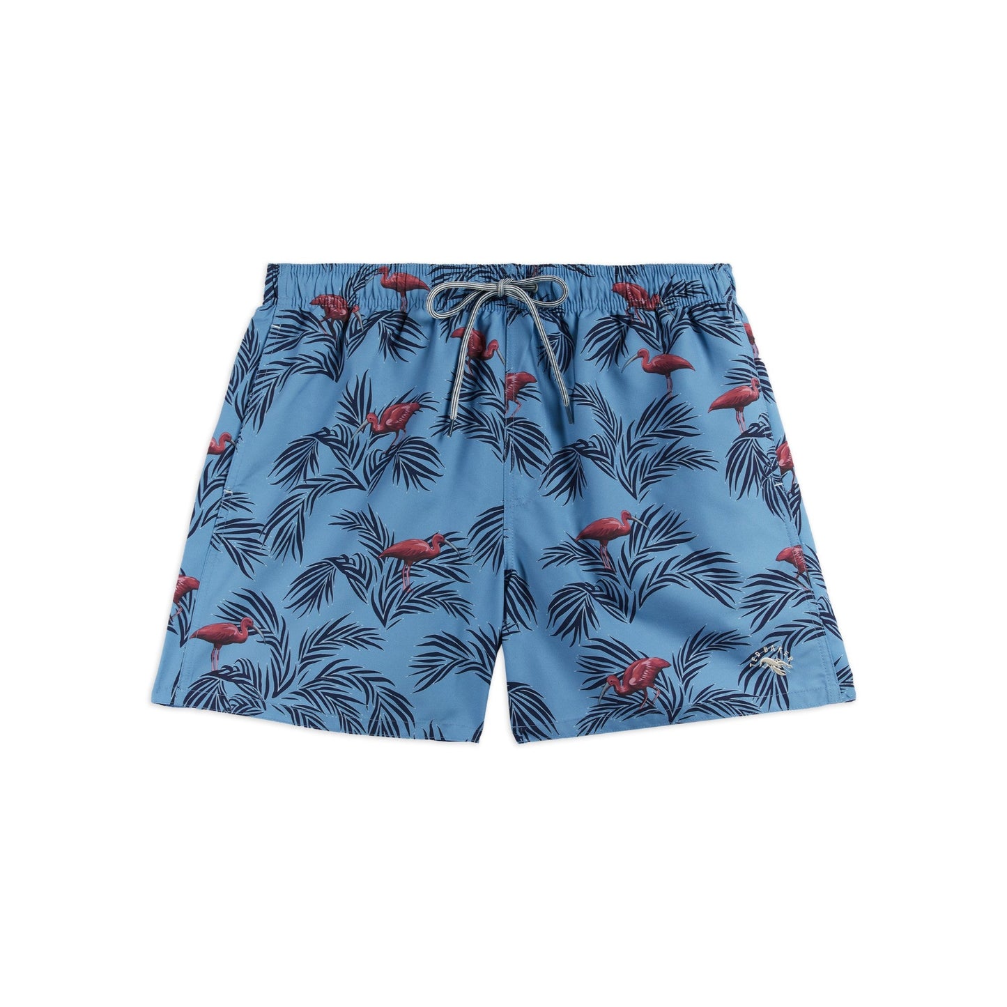 Men Bredrol-Printed Swimshort - Mid-Blue