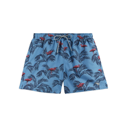 Men Bredrol-Printed Swimshort - Mid-Blue