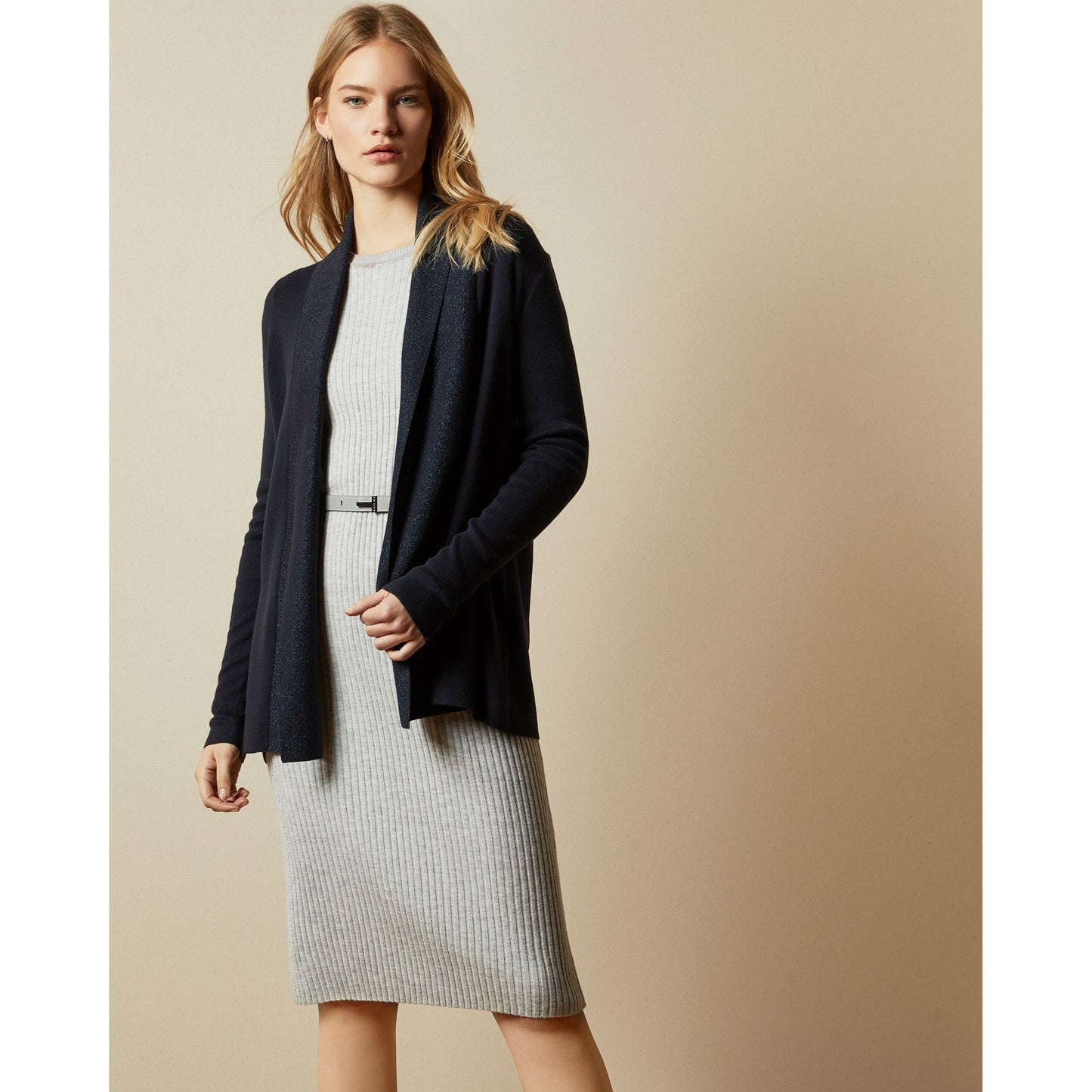 Women Kardii-Satin Back Cardi - Navy
