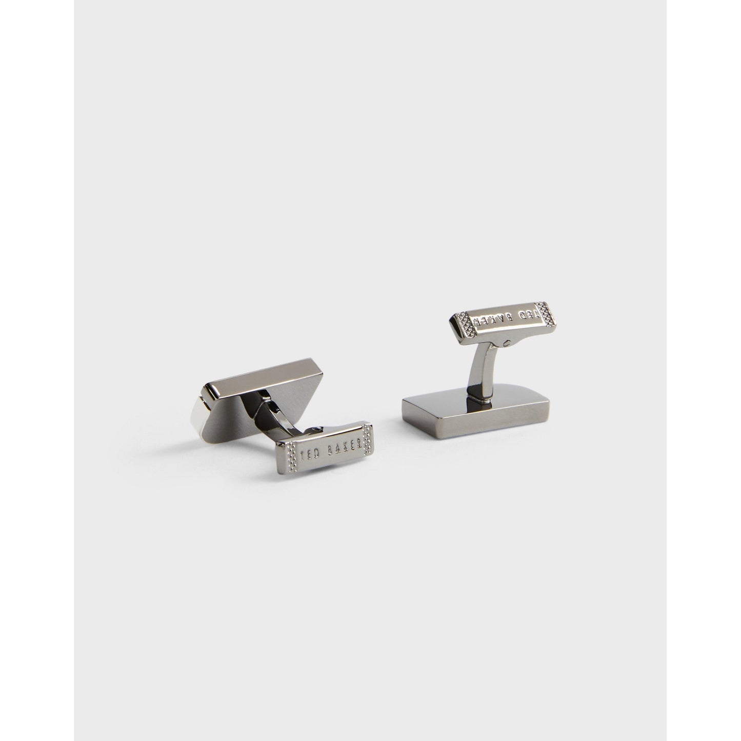 Men Lonep-Corner Crystal Cufflinks - Gunmetal