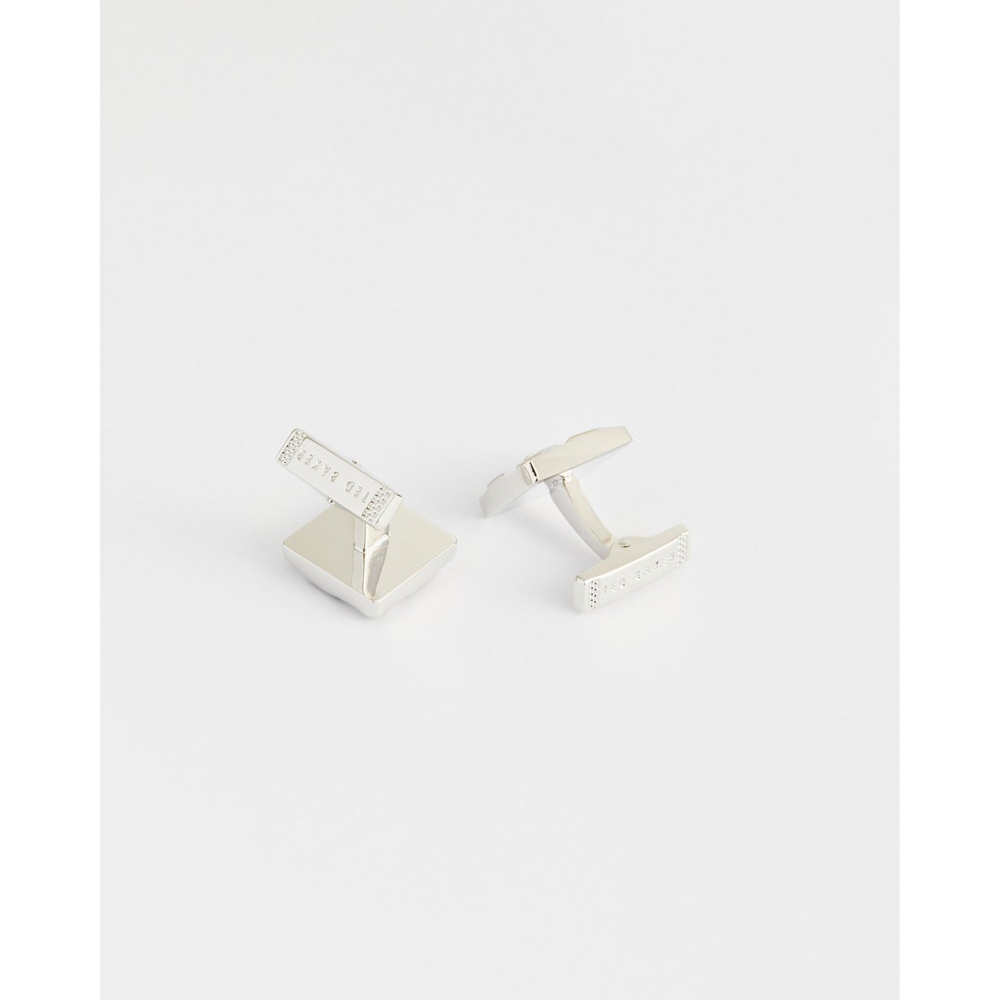 Men Marshi-Corner Crystal Cufflinks - Silver-Col