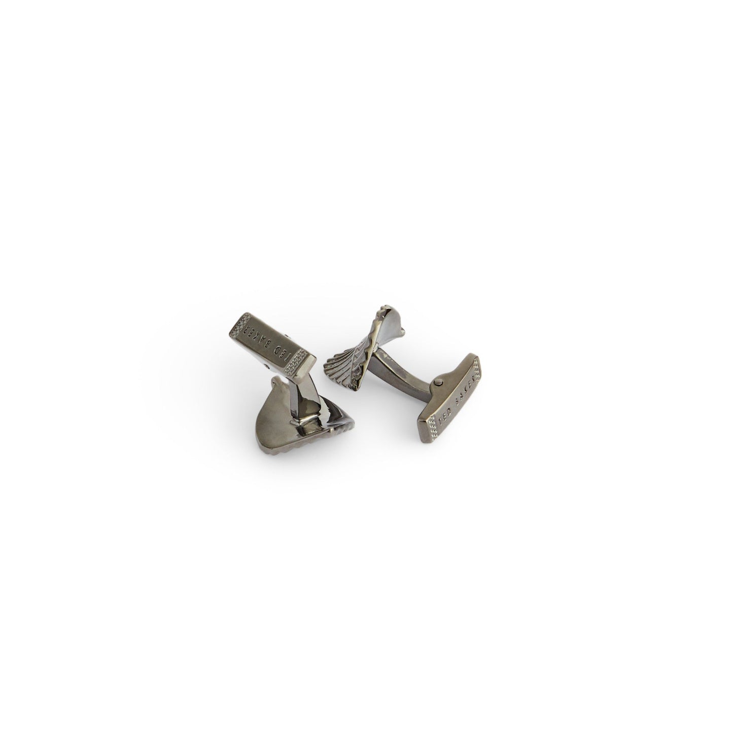 Men Paddle-Leaf Cufflinks - Gunmetal