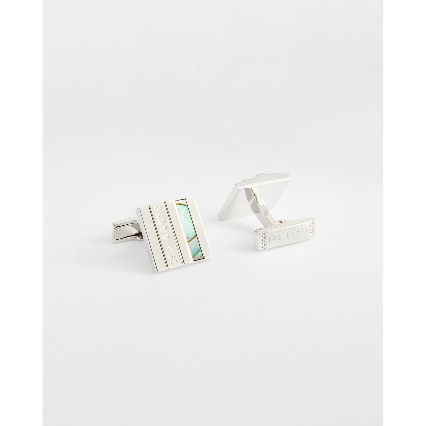 Men Pamel-Stepped Mother Of Pearl Cufflinks - Green