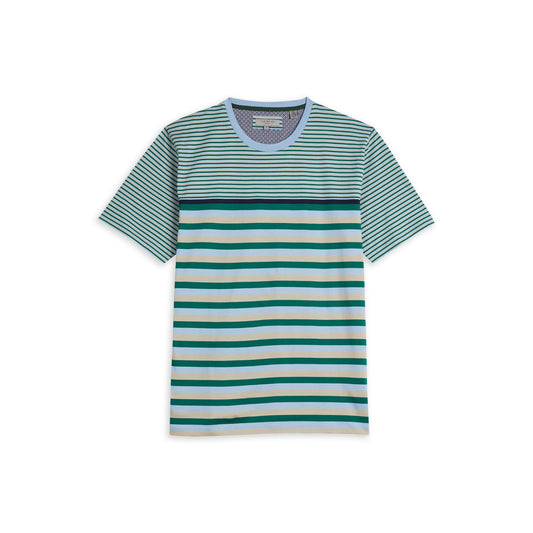 Men Weights-Ss Stripe T-Shirt - Dark-Green