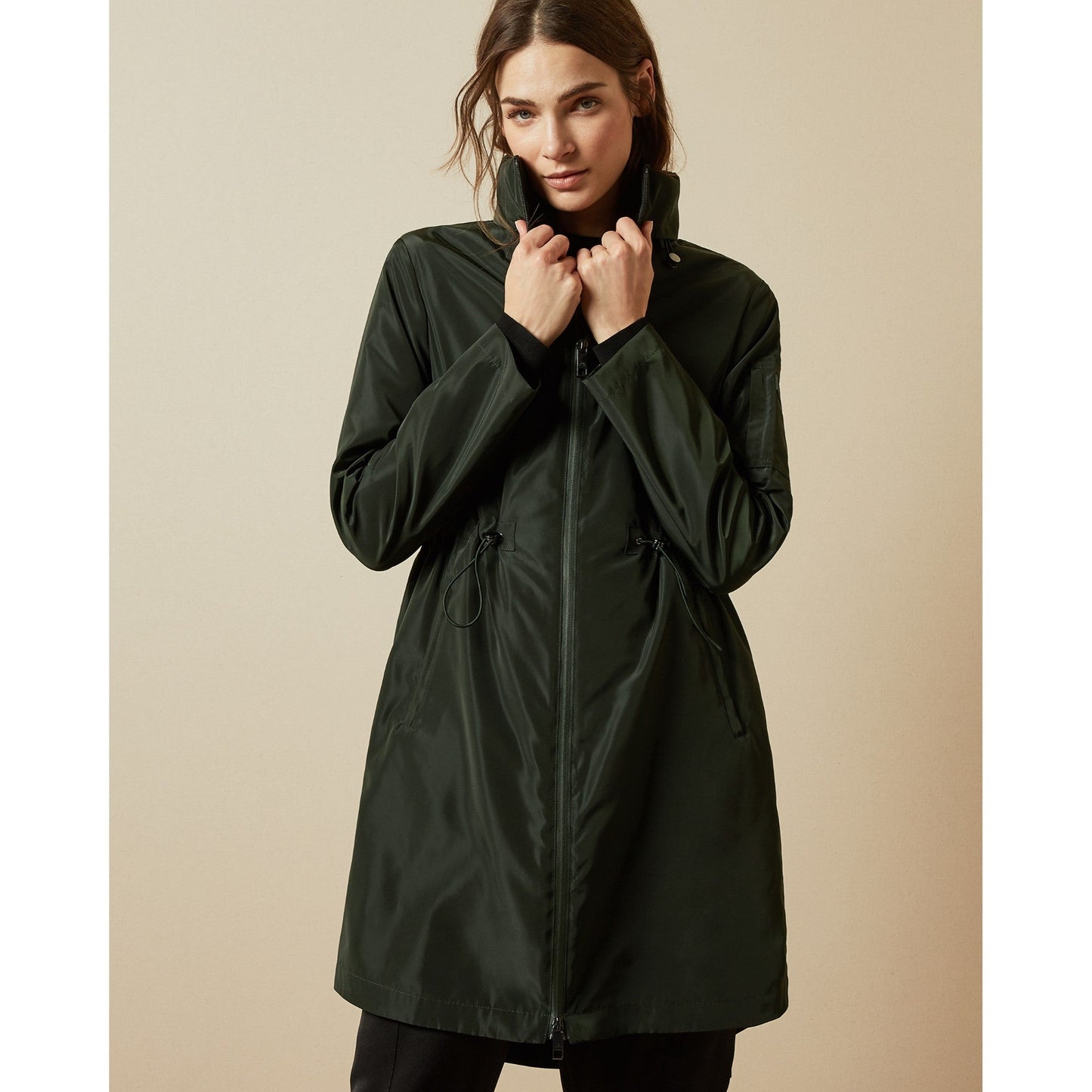 Women Evani-Packaway Rain Mac - Green