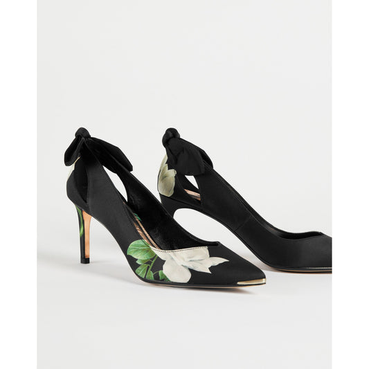 Women Elaner-Elderflower Mid Heel Court Shoe - Black