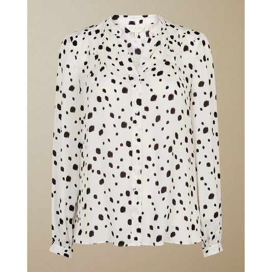 Women Heiike-Polka Dot Blouse - White
