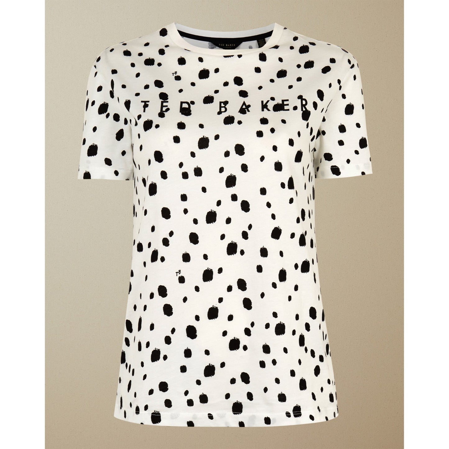 Women Diala-Polka Dot Tee - White