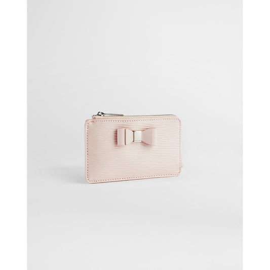 Women Dillee-Bow Detail Zipped Cc Holder - Dusky Pink