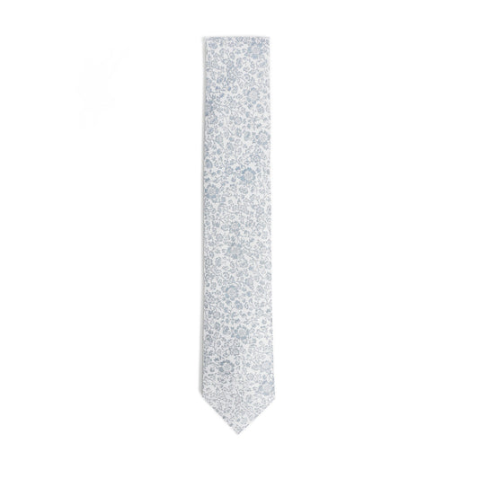 Men Floor-Jacquard Small Floral Tie - Light-Blue