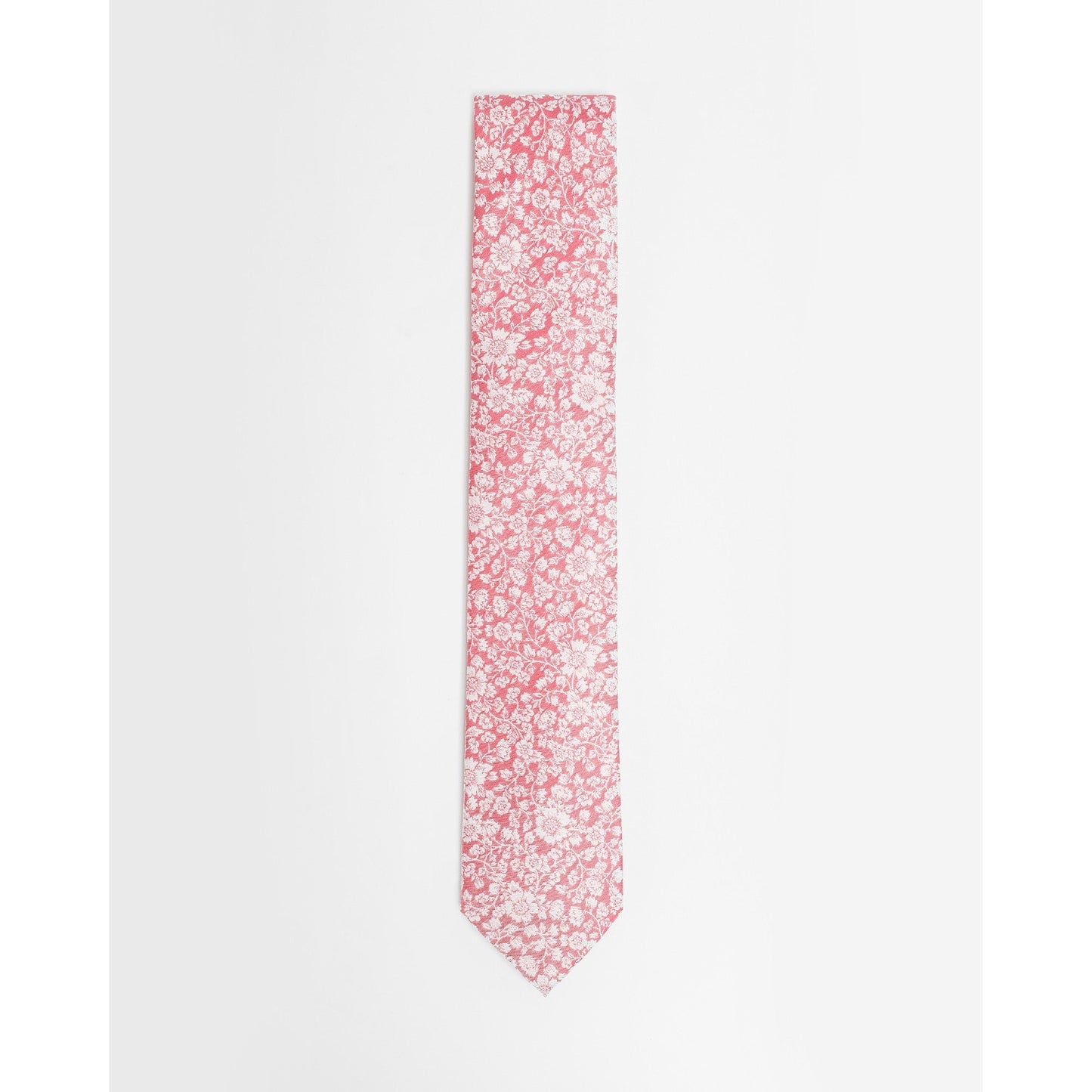 Men Floor-Jacquard Small Floral Tie - Orange