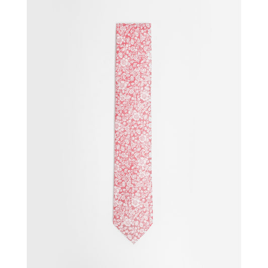 Men Floor-Jacquard Small Floral Tie - Orange
