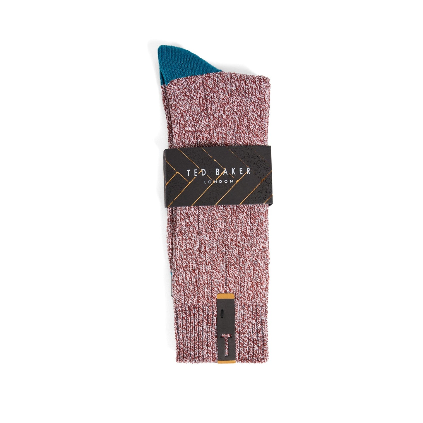 Men Popzu-Heavy Weight Sock In Twisted Yarns - Dark-Orange