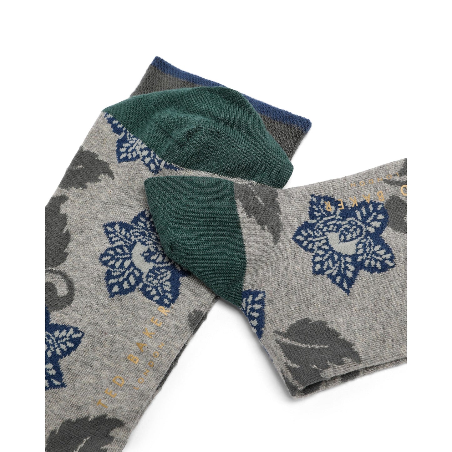 Men Finty-Floral Sock - Grey