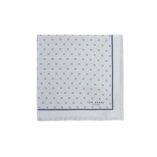 Men Bunbun-Geometric Printed Pocket Square - Light-Blue