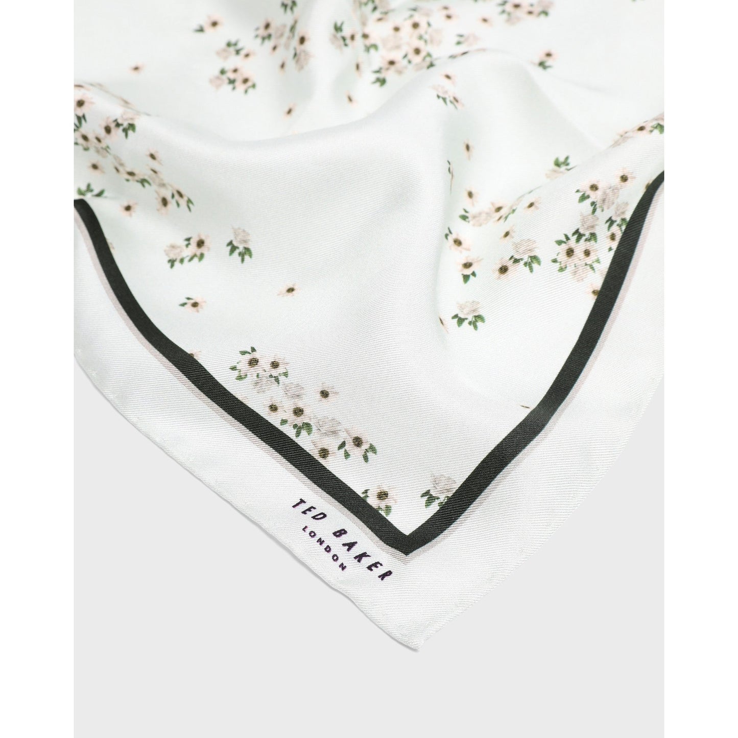 Men Fring-Printed Floral Pocket Square - Mint
