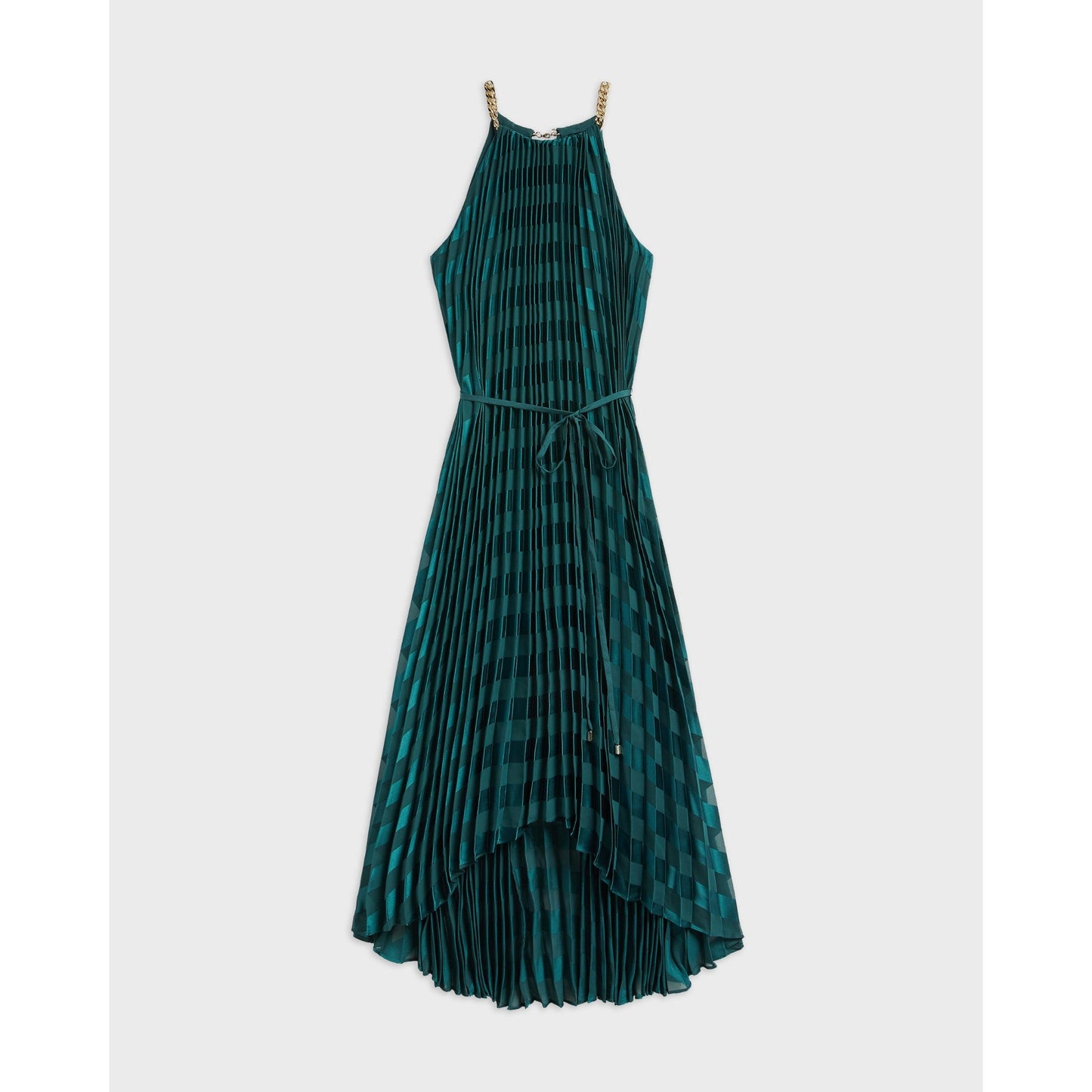 Women Sasski-Dip Hem Pleated Maxi Dress - Dark-Green