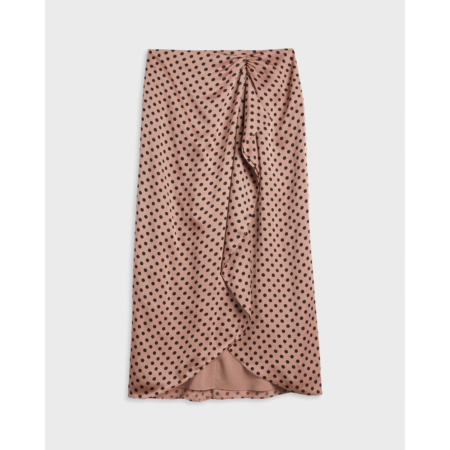 Women Savsaa-Polka Dot Ruffled Skirt - Dusky-Pink