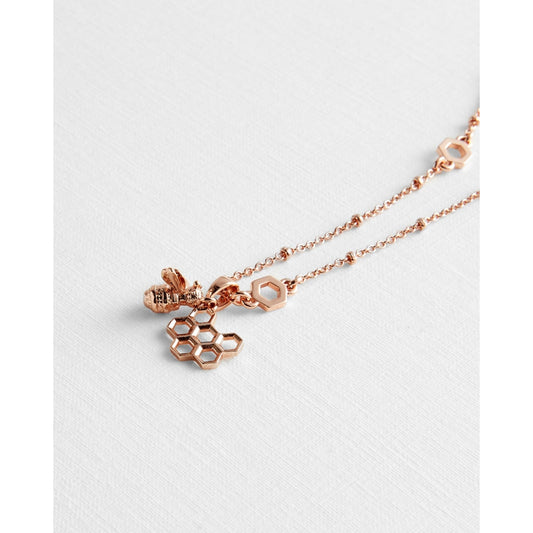 Women Bediina-Tbj2240 Bumble Bee Chain Necklace - Rosegold