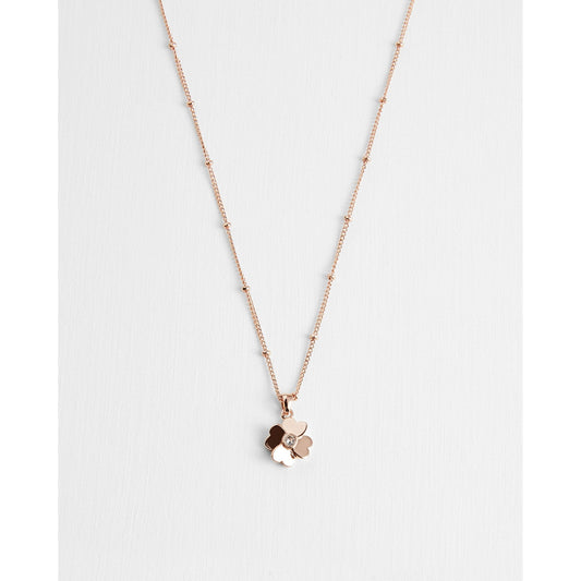 Women Hamlyi-Tbj2313 Heart Flower Pendant - Rosegd-Col