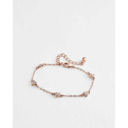 Women Neleaha-Tbj2417 Nano Heart Charm Bracelet - Rosegold