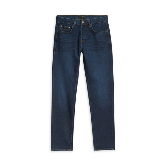Men Simay-Straight Leg Mid Wash Denim Jean - Blue