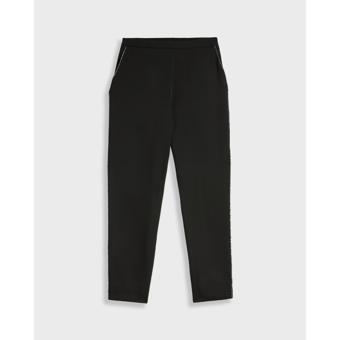 Women Adelon-Trousers With Trim Detail - Black