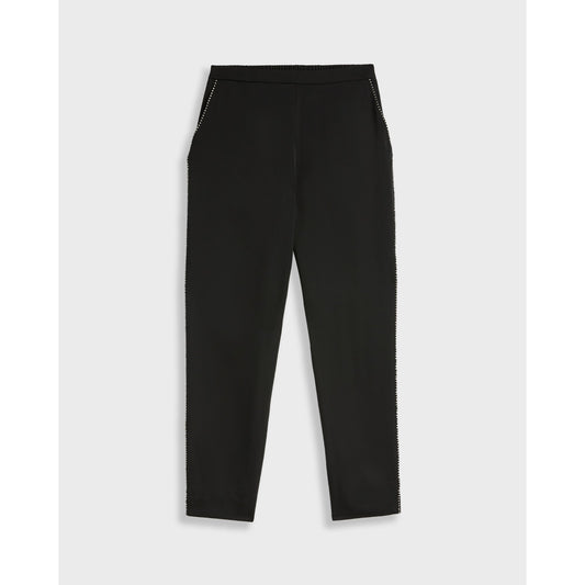 Women Adelon-Trousers With Trim Detail - Black