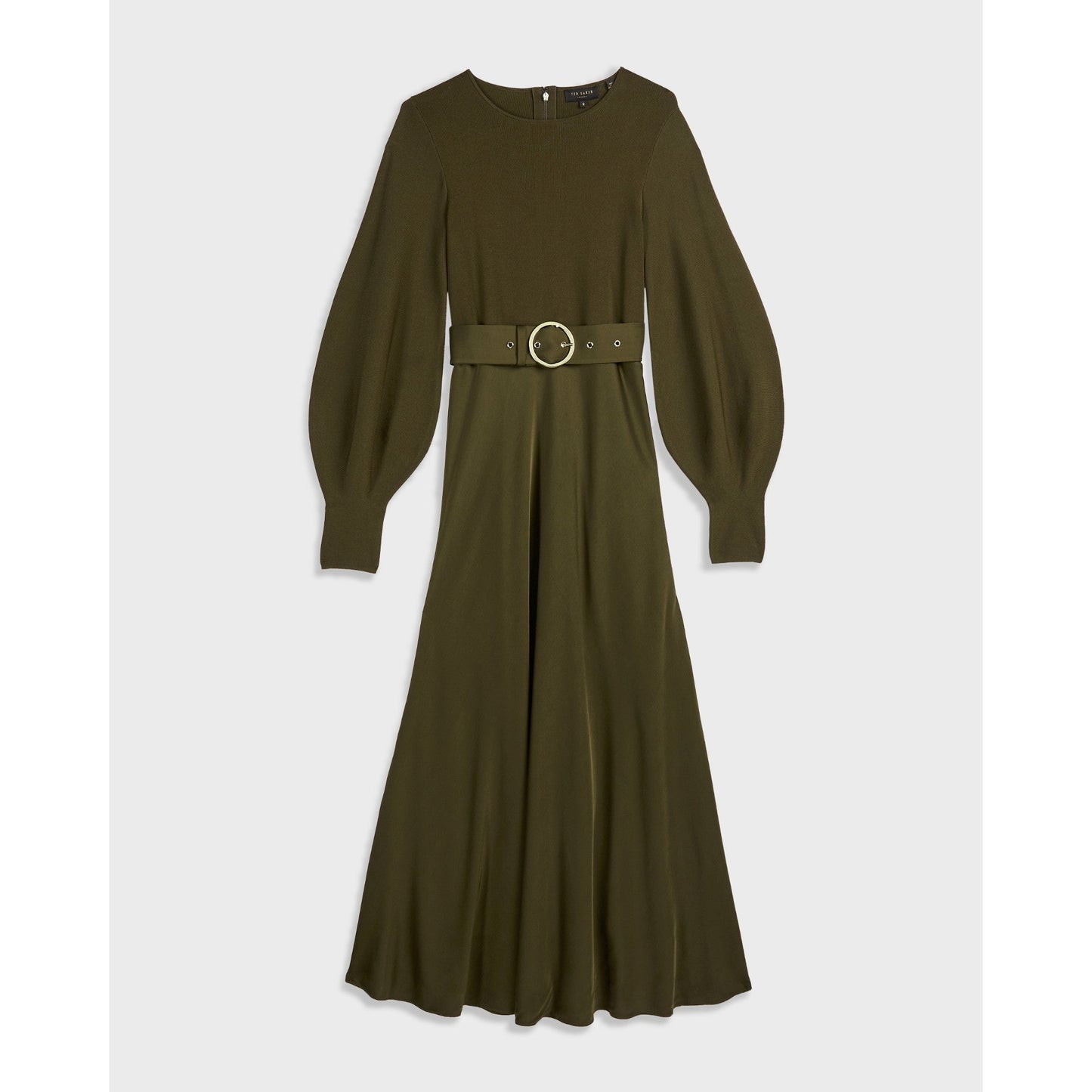 Women Gwenii-Belted Midi Dress - Khaki