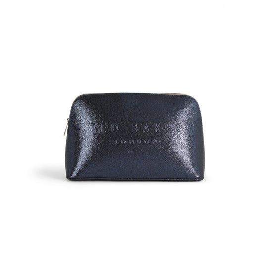 Women Aaniya-Patent Saffiano Washbag - Navy