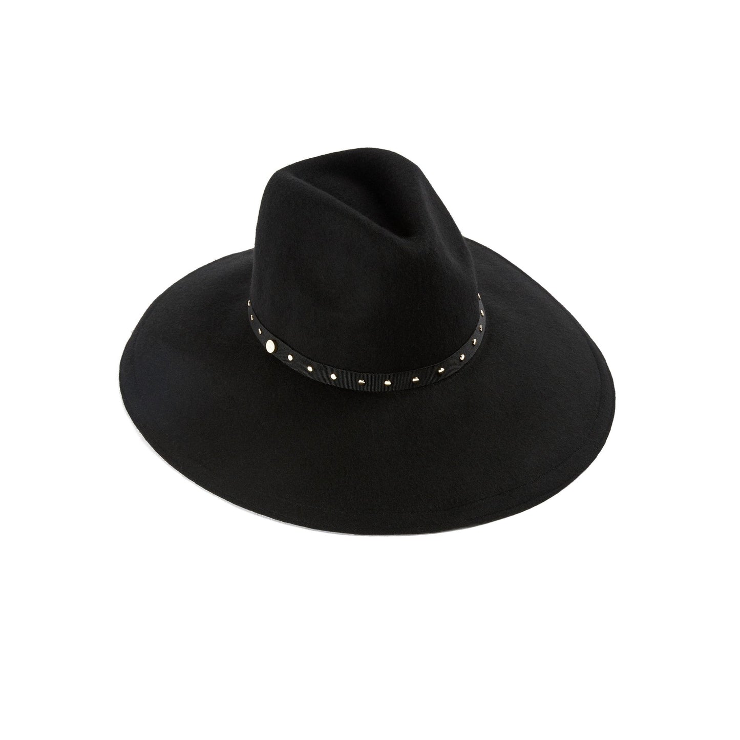 Women Rosieyy-Stud Detail Wide Brim Hat - Black