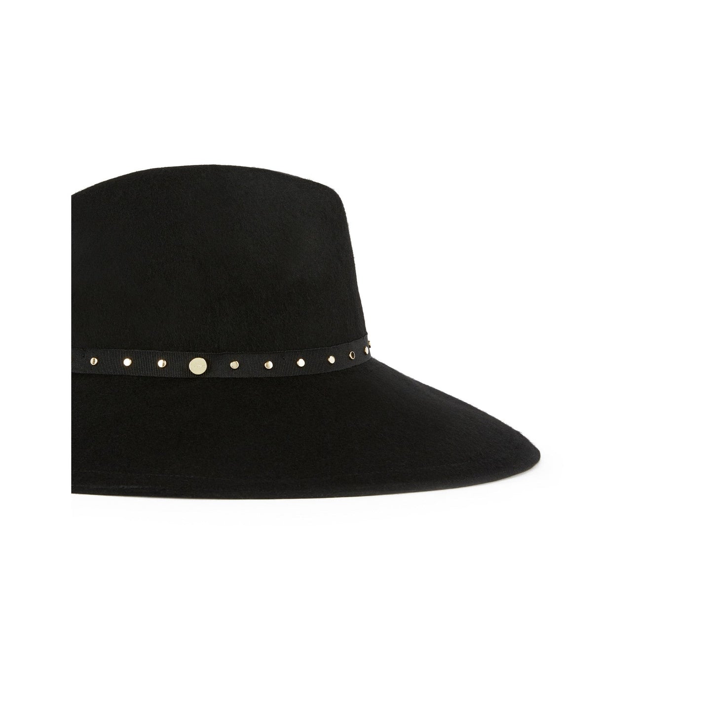 Women Rosieyy-Stud Detail Wide Brim Hat - Black
