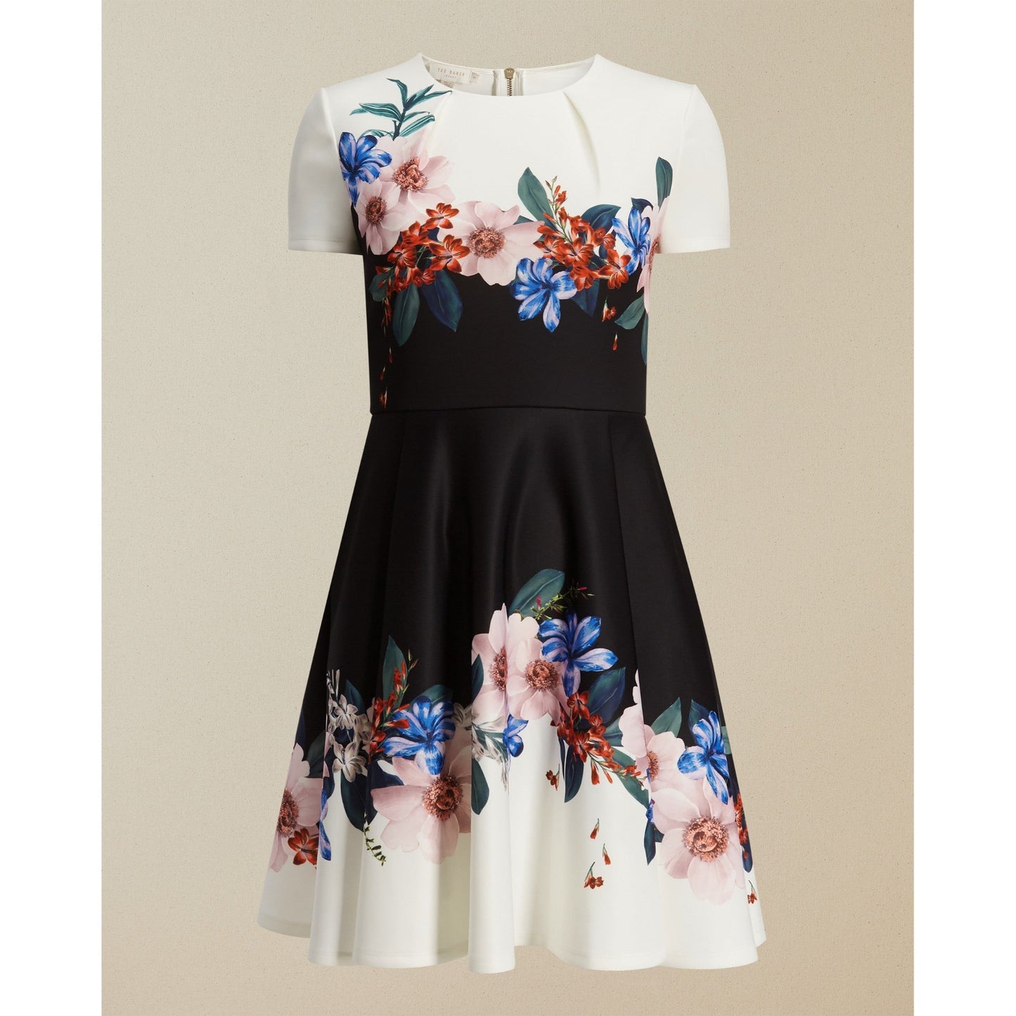 Women Hooto-Jamboree Printed Skater Dress - Black