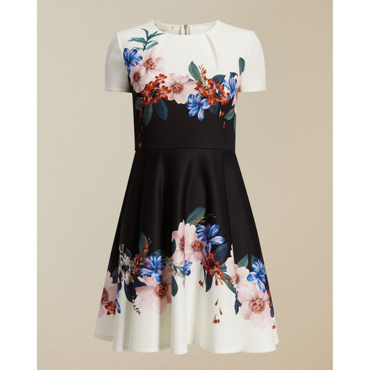 Women Hooto-Jamboree Printed Skater Dress - Black