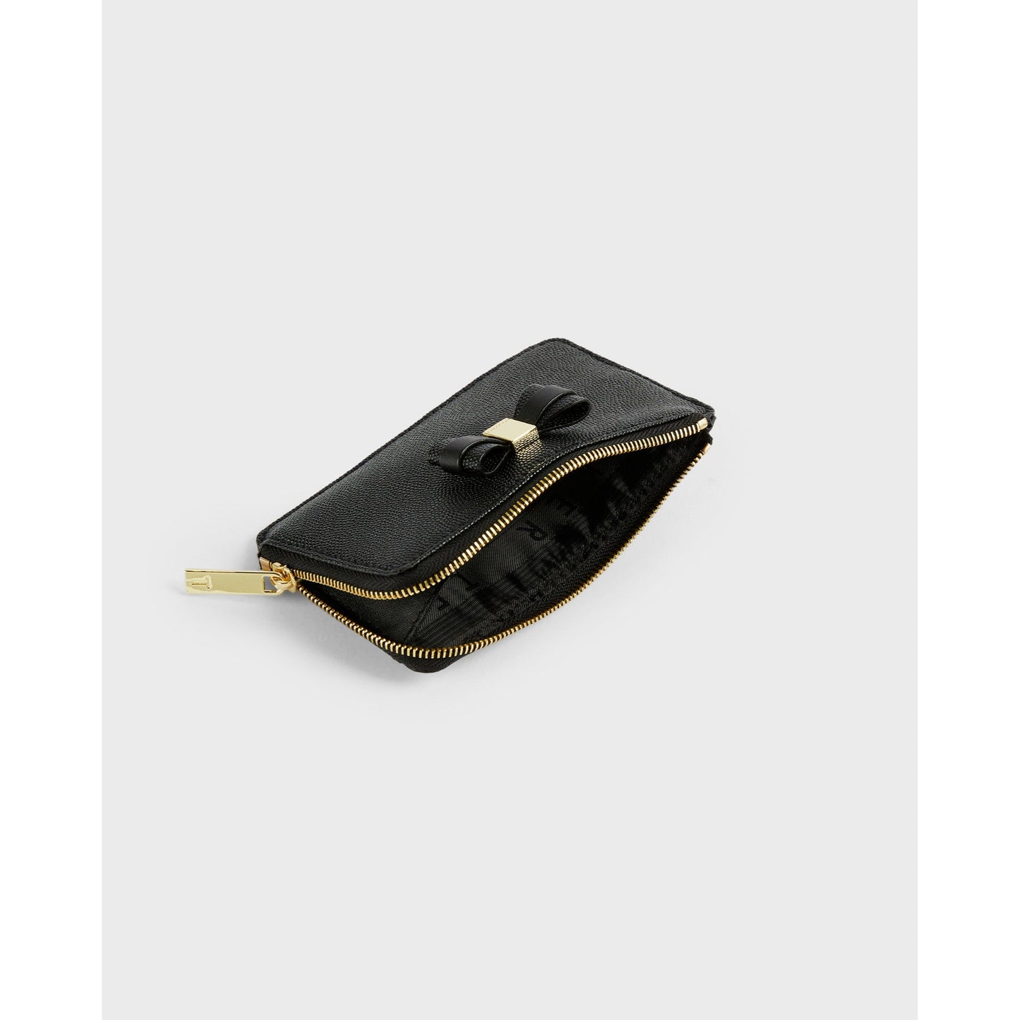 Women Arshia-Bow Zipped Card Holder - Black