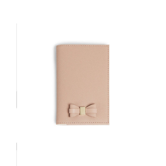 Women Artaa-Bow Detail Passport Holder - Dusky Pink
