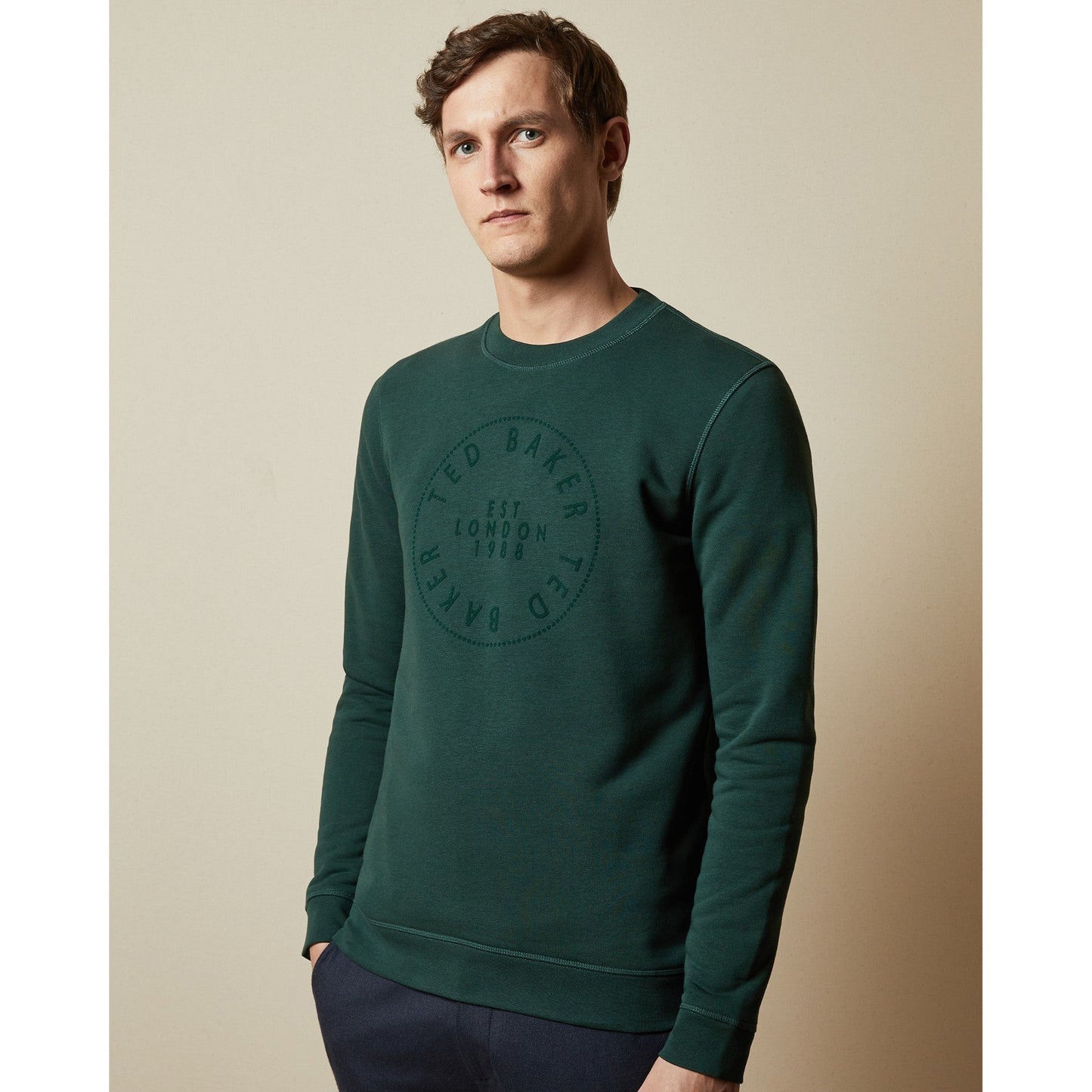 Men Mond-Ls Branded Sweatshirt - Dark-Green