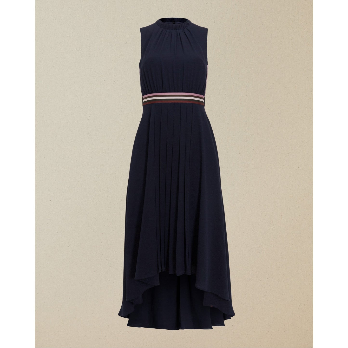 Women Damsia-Sleeveless Dip Hem Midi Dress - Navy