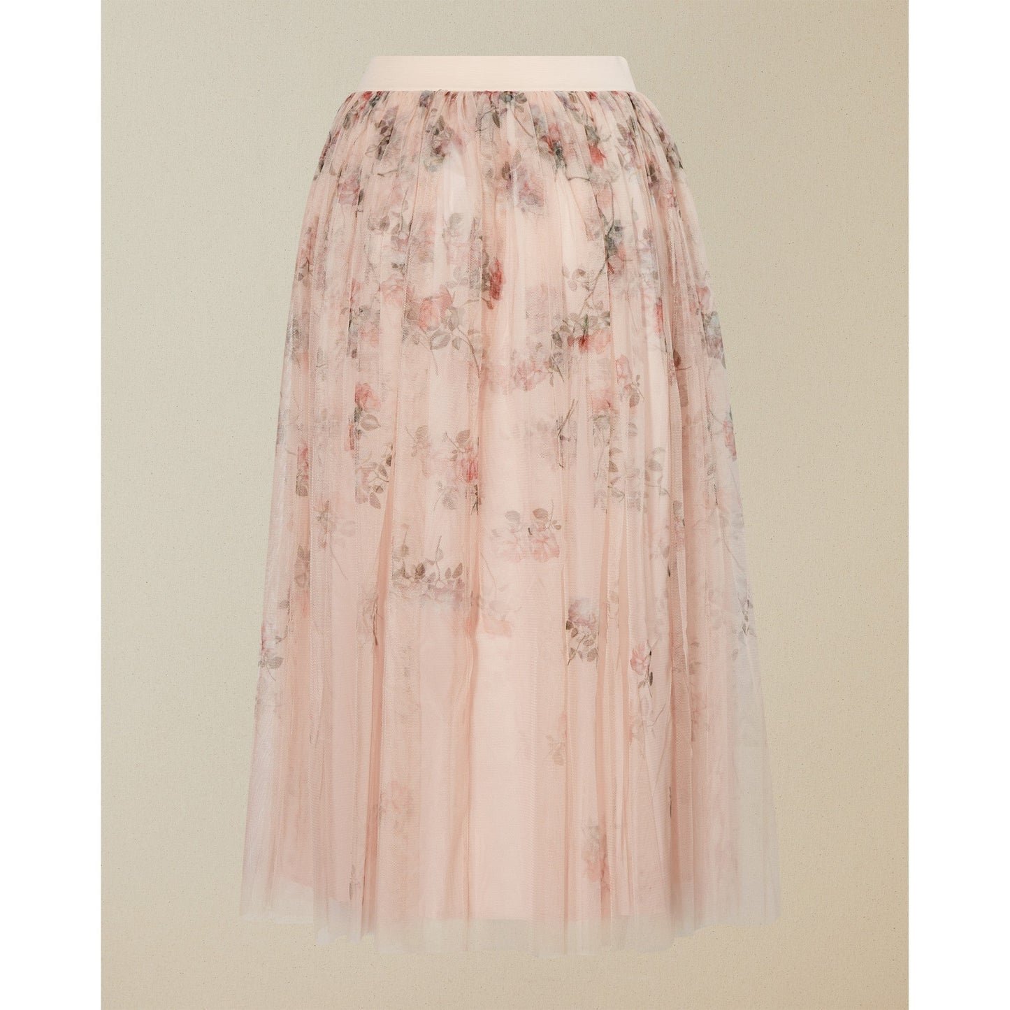 Women Sukee-Bouquet Printed Tulle Skirt - Light-Pink