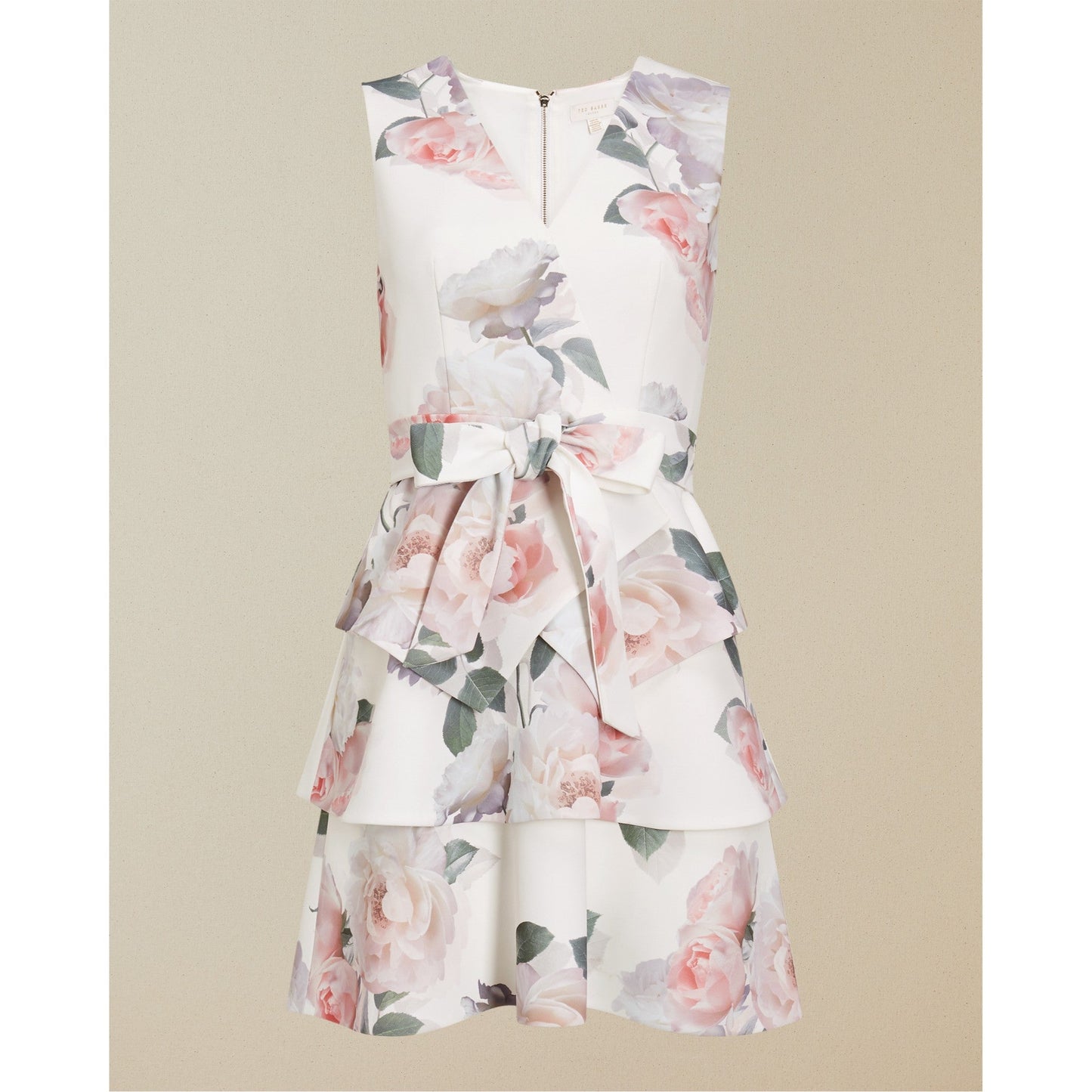 Women Dewana-Bouquet Tiered Skirt Dress - Ivory