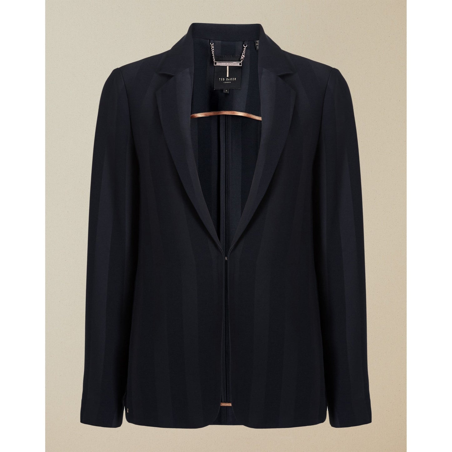 Women Daryaa-Relaxed Satin Stripe Blazer - Navy