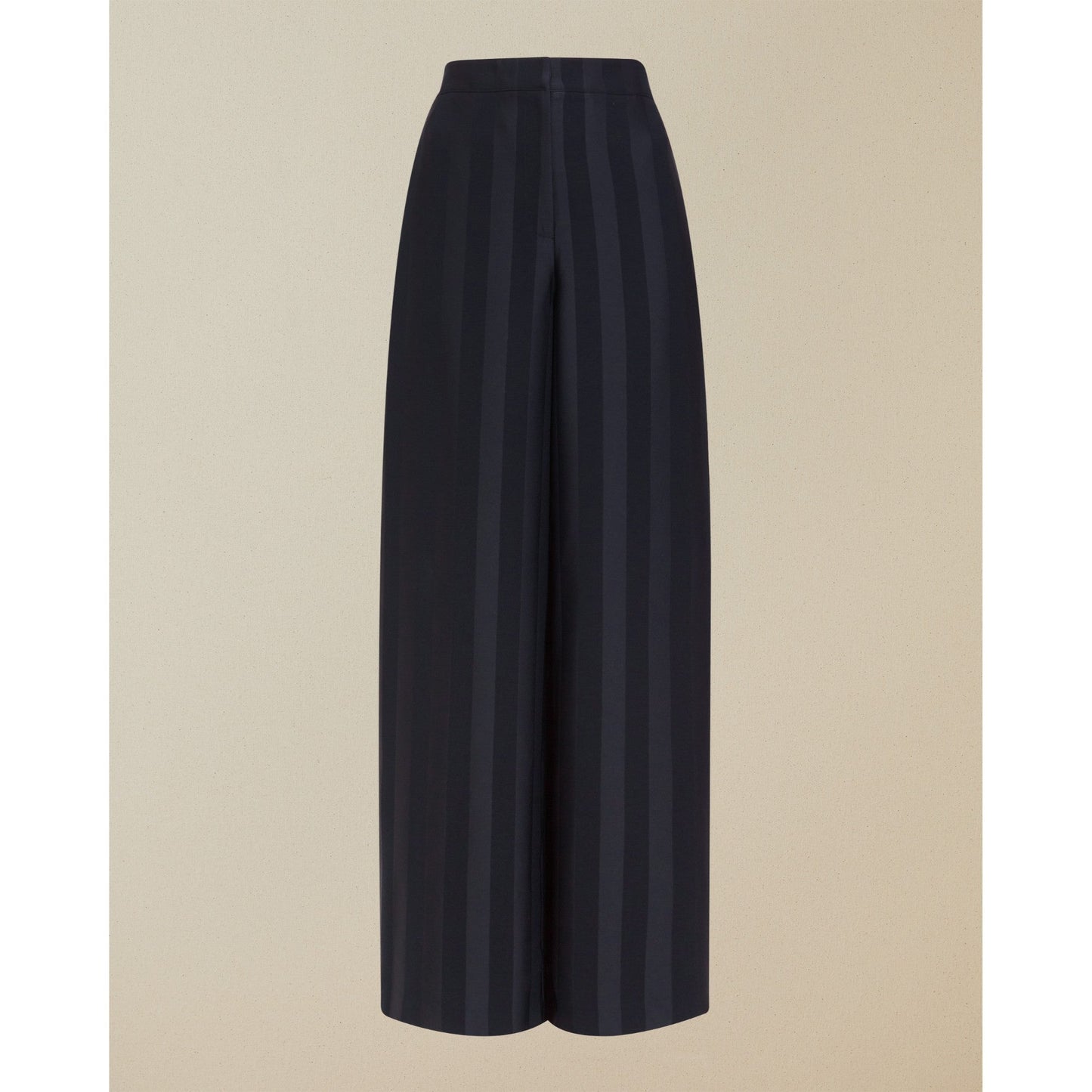 Women Daryaat-Satin Stripe Wide Leg Trouser - Navy