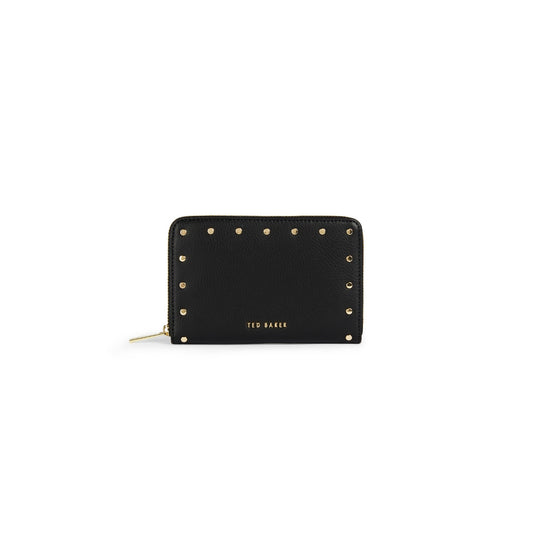 Women Kiaana-Studded Zip Around Midi Purse - Black