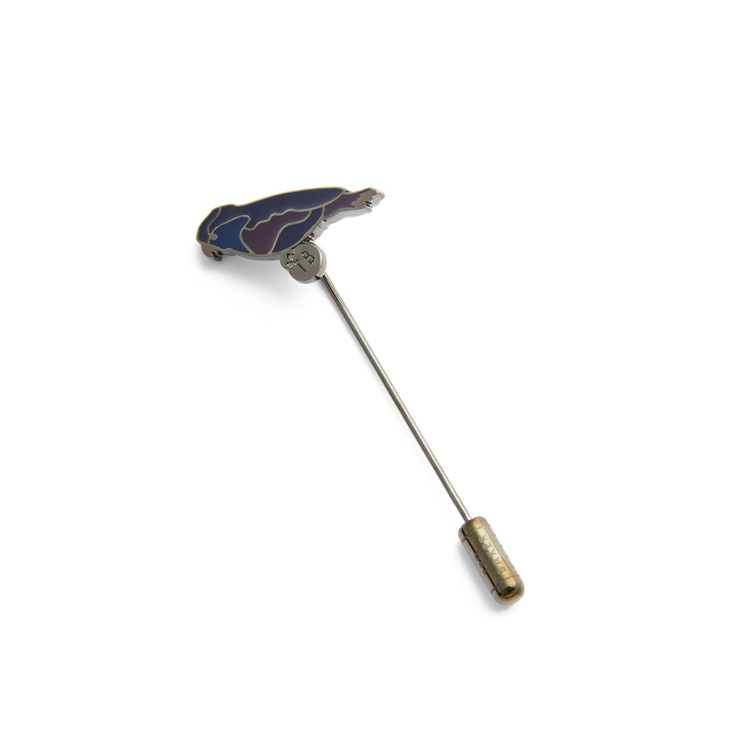 Men Pyre-Parrot Lapel Pin - Gunmetal