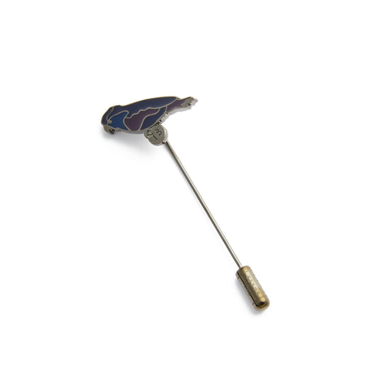 Men Pyre-Parrot Lapel Pin - Gunmetal