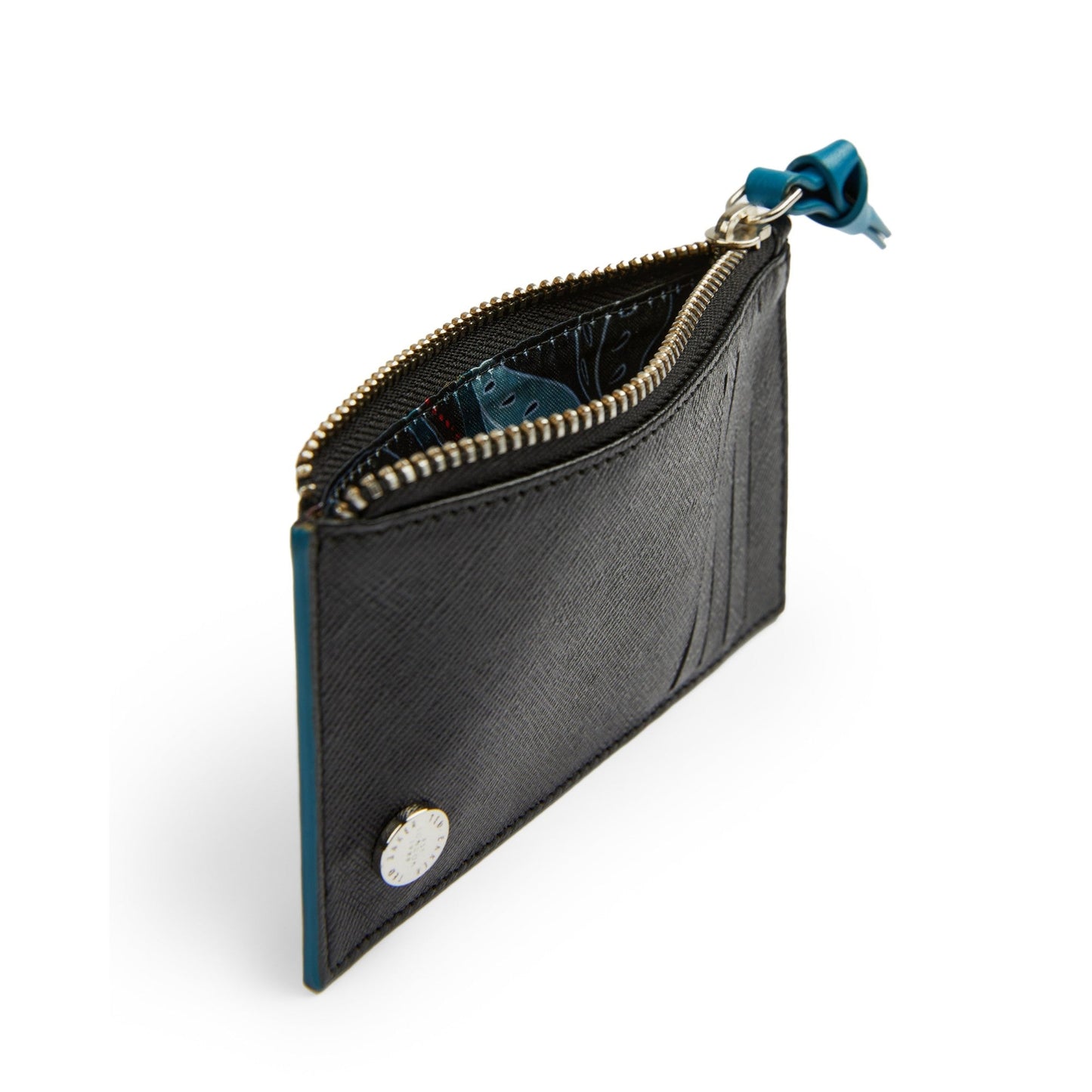 Men Romar-Saffiano Card Holder - Black