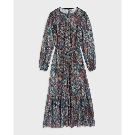 Women Elornna-Lantern Throw On Midi Dress - Teal-Blue